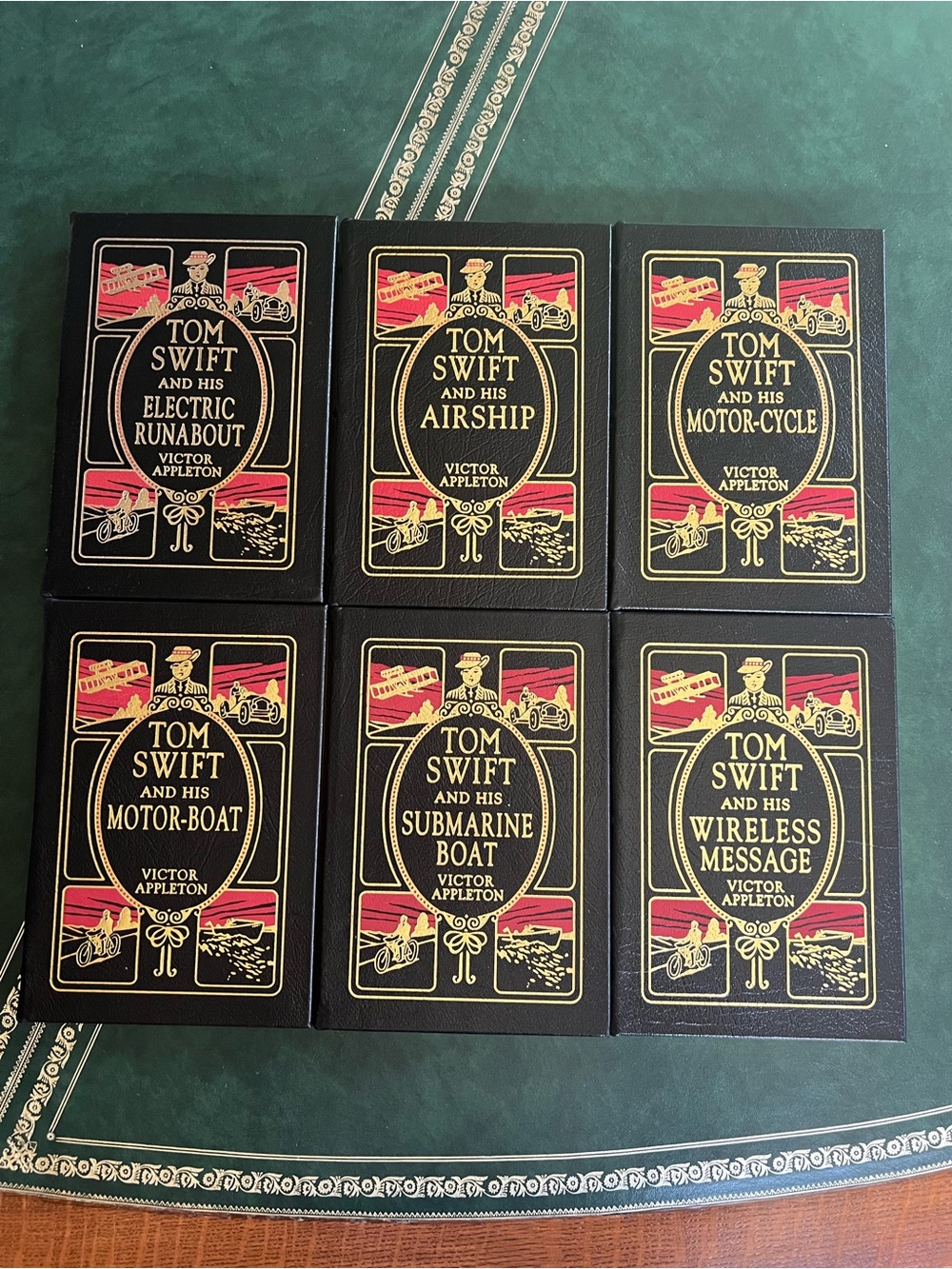 NWOT Collectible Leather Books 6 Volume Tom Swift Classics